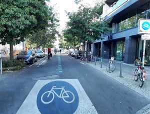 Fahrradstraße in Berlin -Mitte